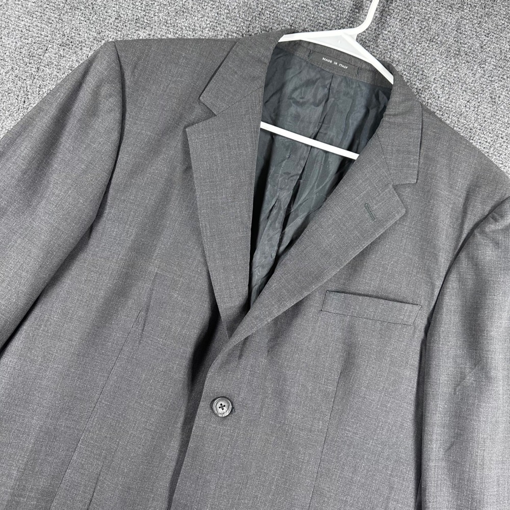 Emporio Armani‎ Blazer Mens 44R Grey Virgin Wool Cashmere Suit Jacket Italy